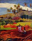 Women Wall Art - Tahitian Women under the Palms